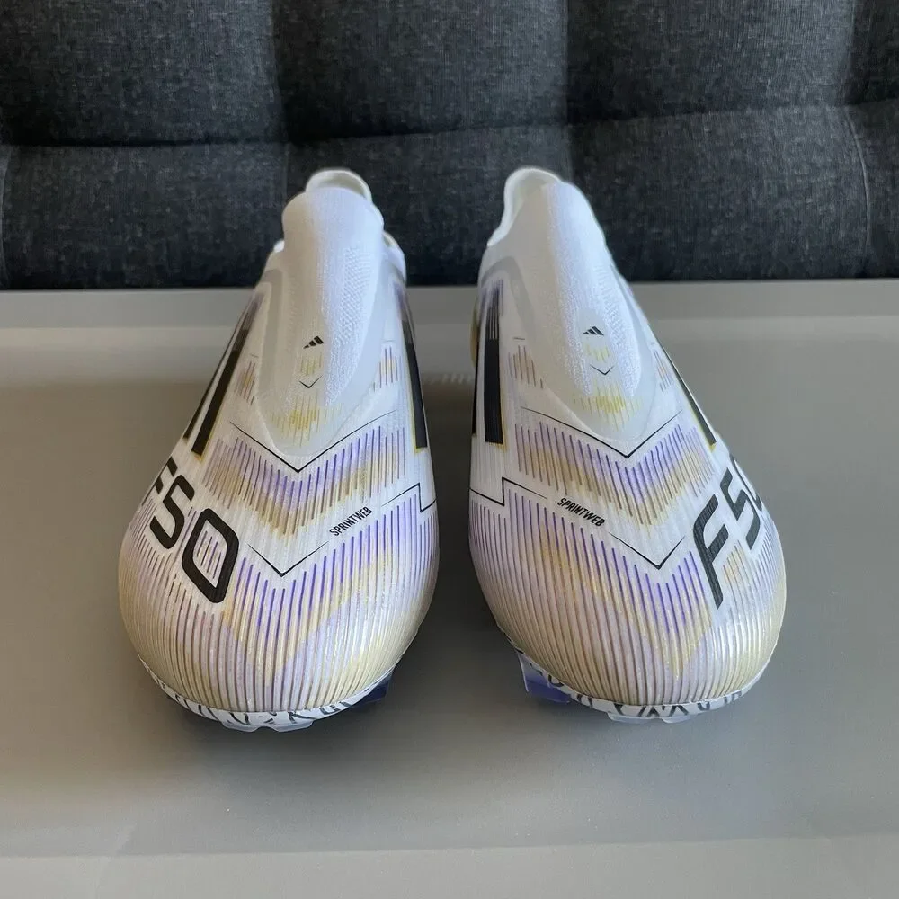 Adidas Adizero F50 Elite LL FG Soccer Cleats Mens 9.5 White Gold Road To Glory